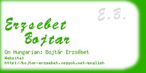 erzsebet bojtar business card